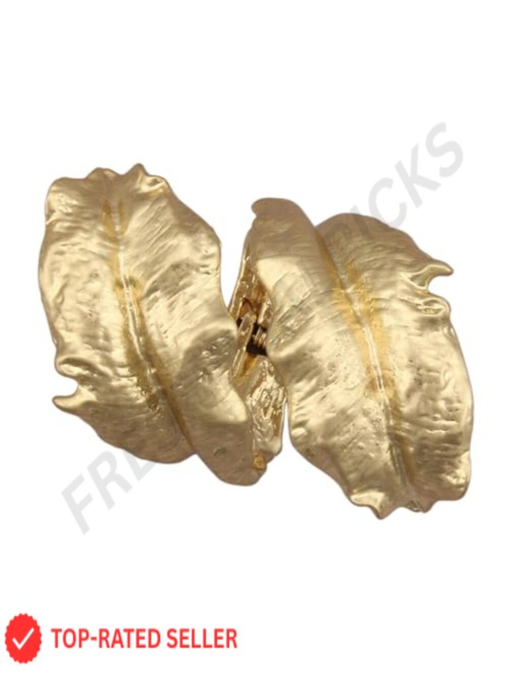 Chunky Gold Cuff Bracelet for Women, Adjustable Open Statement Bangle